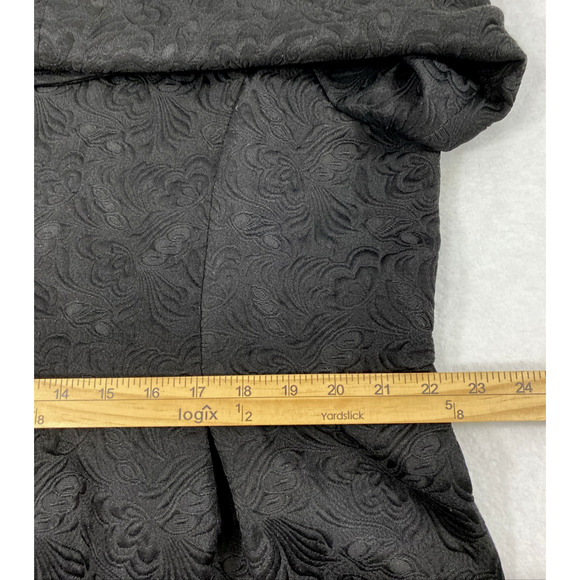 Toffee Apple Dress Coat Womens XXL Black Floral Button Up Jacket Pockets Unlined - Picture 8 of 12